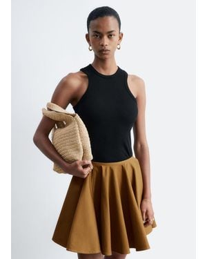 & Other Stories Ribbed Cotton Tank Top - Black