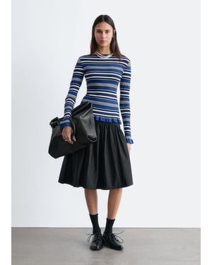 & Other Stories Long-Sleeve Ribbed Top - Blue