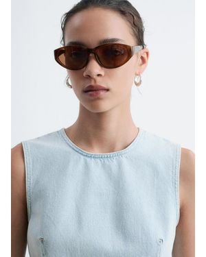 & Other Stories Oval Cat-Eye Sunglasses - Blue