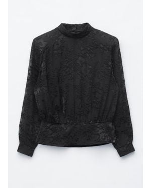 & Other Stories Silk-Blend Chiffon Blouse - Black