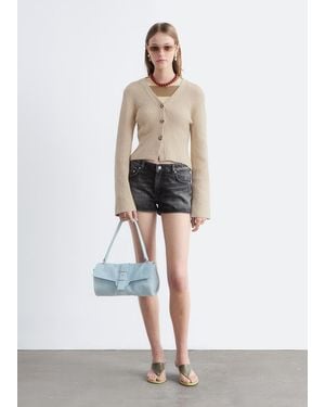 & Other Stories Low-Waist Denim Mini Shorts - White
