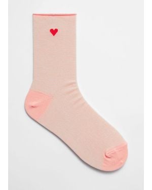 & Other Stories Striped Socks - Pink