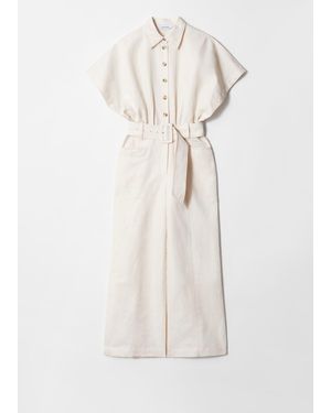 & Other Stories Belted Jumpsuit - White