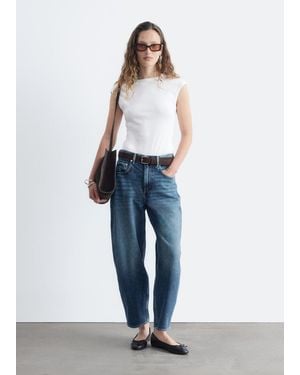 & Other Stories Barrel-Leg Ankle Jeans - Blue