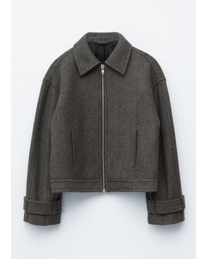 & Other Stories Short Wool Jacket - Black