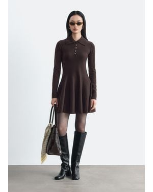 & Other Stories Knitted Shirt Dress - White