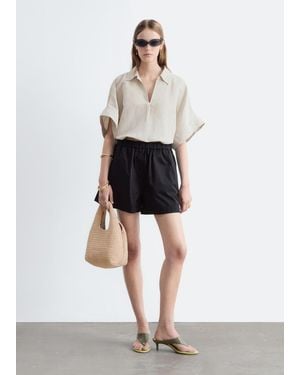 & Other Stories High-Waist Cotton Shorts - White