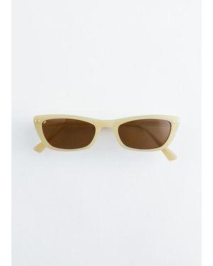 & Other Stories Elongated Cat-Eye Sunglasses - Black