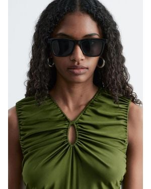 & Other Stories Square Sunglasses - Green