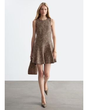 & Other Stories Raw-Edge Mini Dress - Brown