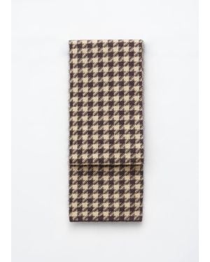 & Other Stories Mohair-Blend Houndstooth Scarf - White