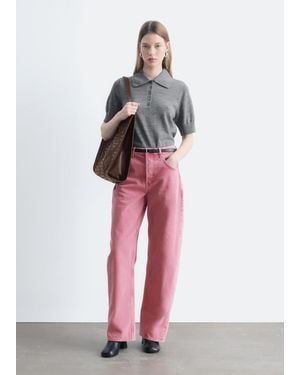 & Other Stories Barrel-Leg Jeans - Pink