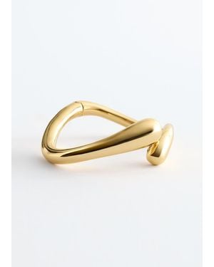 & Other Stories Teardrop Cuff Bracelet - Metallic