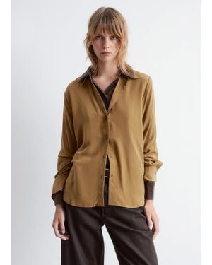 & Other Stories Silk Shirt - Natural