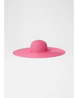 & Other Stories Wide-Brim Straw Hat - Pink