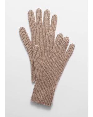 & Other Stories Ribbed Cashmere Gloves - White