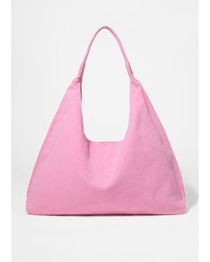& Other Stories Washed Denim Tote Bag - Pink