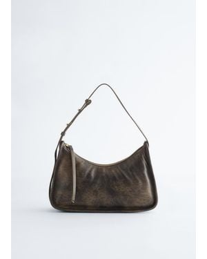 & Other Stories Leather Shoulder Bag - Brown