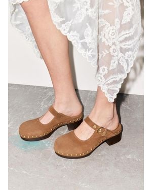 & Other Stories Mary-Jane Leather Mules - White