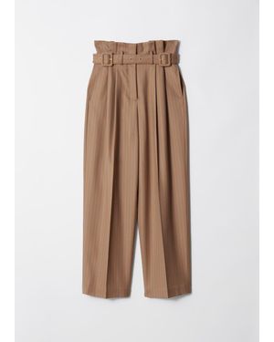 & Other Stories Tailored Wool Trousers - Natural