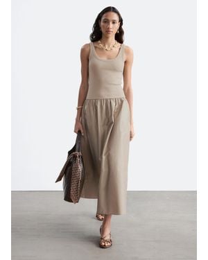 & Other Stories Tank Midi Dress - Natural