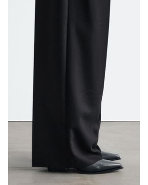 & Other Stories Sleek Leather Cowboy Boots - Black