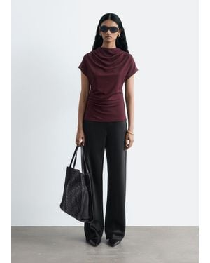& Other Stories Drawstring Satin Trousers - Black
