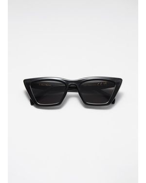 & Other Stories Angular Cat Eye Sunglasses - Grey