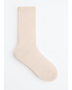 & Other Stories Chequered Socks - White