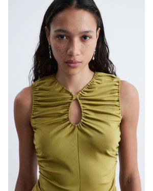 & Other Stories Elongated Drop Earrings - Green