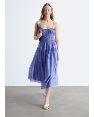 & Other Stories Ruched Midi Dress - Purple