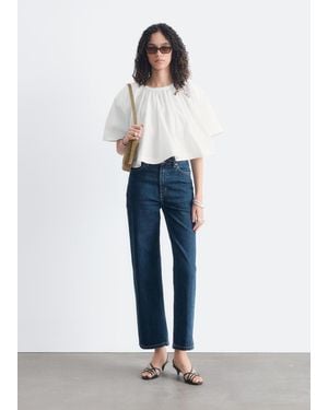 & Other Stories Cropped Wide-Leg Jeans - Blue