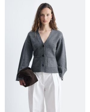 & Other Stories Tapered Knit Cardigan - Grey