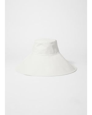 & Other Stories Wide-Brim Cotton Sun Hat - White