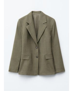 & Other Stories Blazer À Boutonnage Simple En Laine - Vert