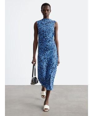 & Other Stories Gathered Midi Dress - Blue