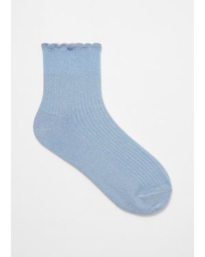 & Other Stories Glitter Sneaker Socks - Blue