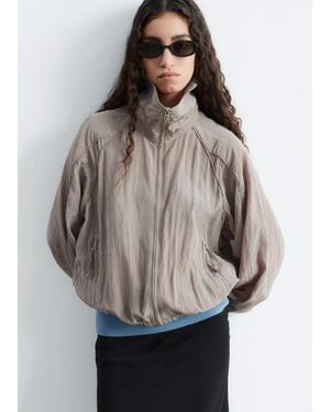 & Other Stories Sporty Viscose-Blend Jacket - Grey