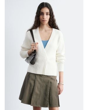 & Other Stories Ribbed Cardigan - White