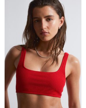 & Other Stories Textured Bikini Top