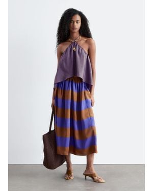 & Other Stories Silk Midi Skirt - White