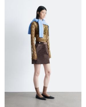 & Other Stories Velvet Mini Skirt - White