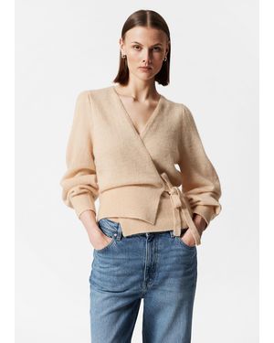 & Other Stories Mohair-blend Knitted Wrap Cardigan - Blue