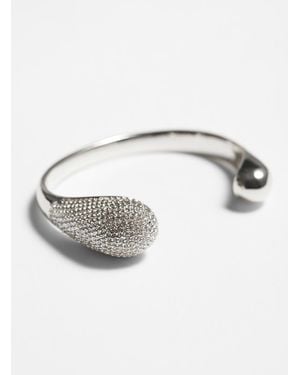 & Other Stories Rhinestone Encrusted Bangle - Metallic