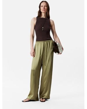 & Other Stories Drawstring Satin Pants - Green