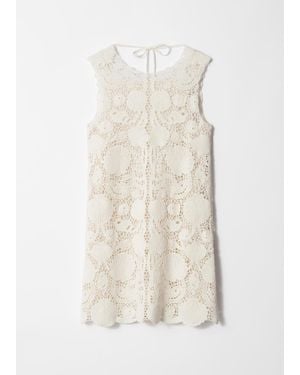 & Other Stories Crochet Mini Dress - White