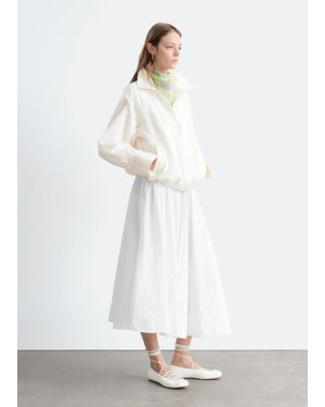 & Other Stories Zip-Up Twill Jacket - White