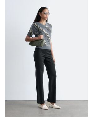 & Other Stories Straight-Leg Wool Trousers - White