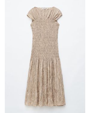 Robe Fluide En Tulle & Other Stories - Noir/beige Nude, Taille S/XS - Occasion TBE