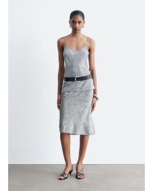 & Other Stories Sheer Viscose-Silk Midi Skirt - White
